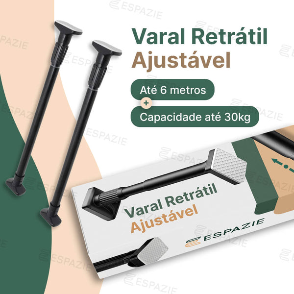 Varal Retrátil Espazie - 6 Metros de Abertura  Compre 2 Leve 4